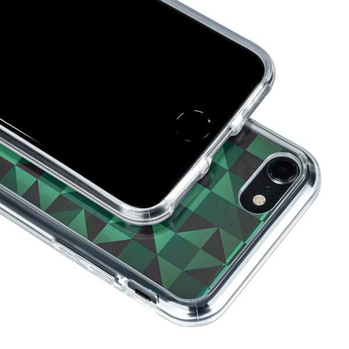 Black & Green iPhone SE (2nd & 3rd Gen) Clear Case