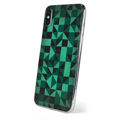 Black & Green iPhone X Skin
