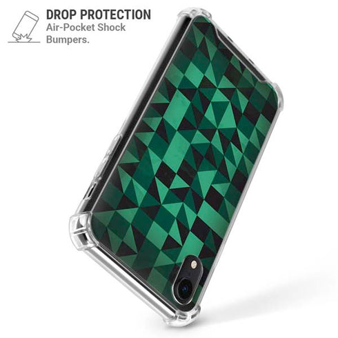 Black & Green iPhone XR Clear Case
