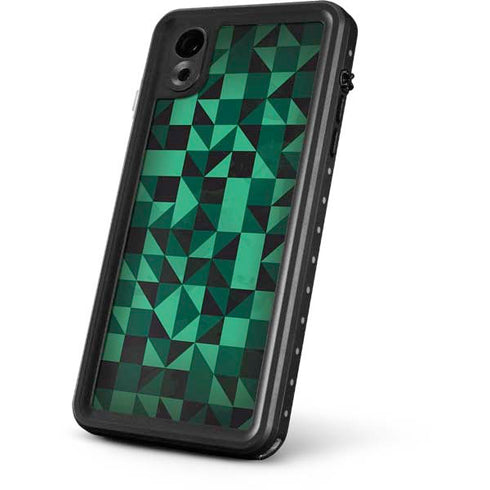 Black & Green iPhone XR Waterproof Case