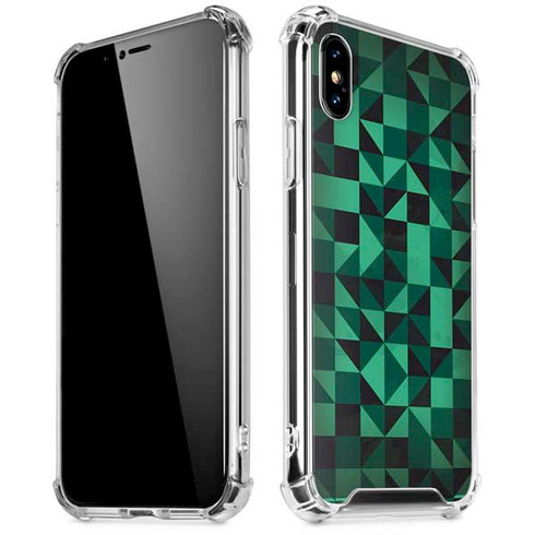 Black & Green iPhone XS Max Clear Case