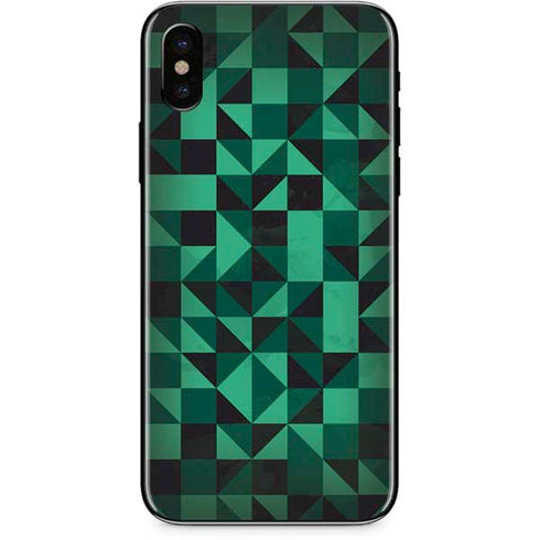 Black & Green iPhone XS Skin