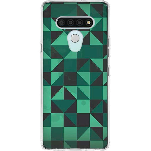 Black & Green LG Stylo 6 Clear Case
