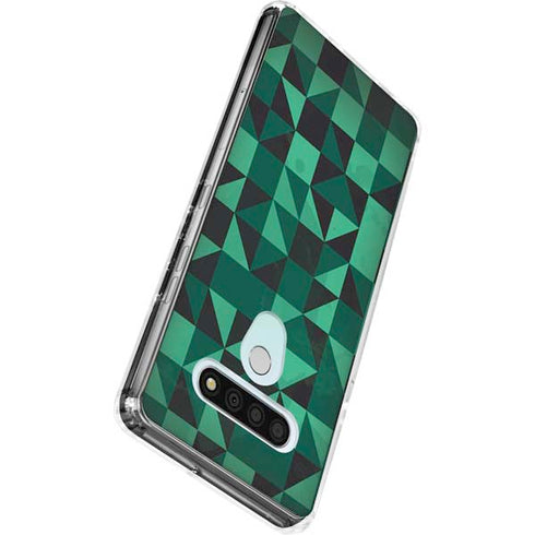 Black & Green LG Stylo 6 Clear Case