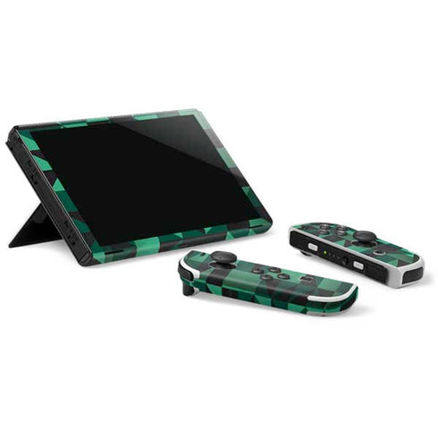 Black & Green Nintendo Switch OLED (2021) Skin