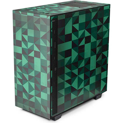 Black & Green NZXT H510 Compact ATX Mid-Tower Case Skin