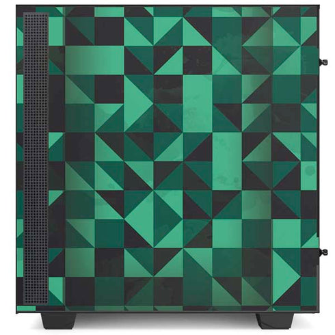 Black & Green NZXT H510 Compact ATX Mid-Tower Case Skin
