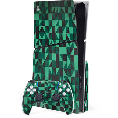 Black & Green PS5 Slim Disk Bundle Skin