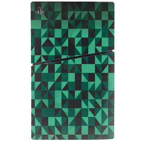 Black & Green PS5 Slim Digital Edition Console Skin