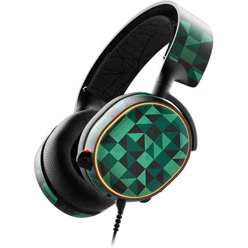 Black & Green SteelSeries Arctis 5 Skin