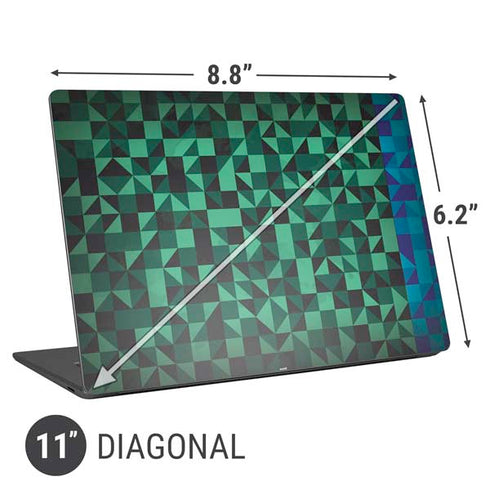 Black & Green Universal Laptop 11in (8.8 x 6.2in) Skin