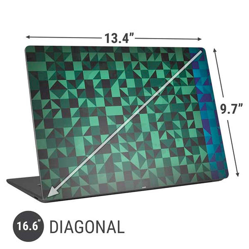 Black & Green Universal Laptop 16.6in (13.4 x 9.7in) Skin