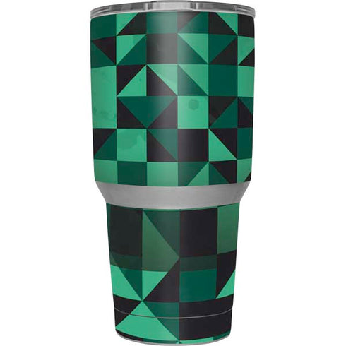 Black & Green Yeti 30oz Rambler Tumbler Skin