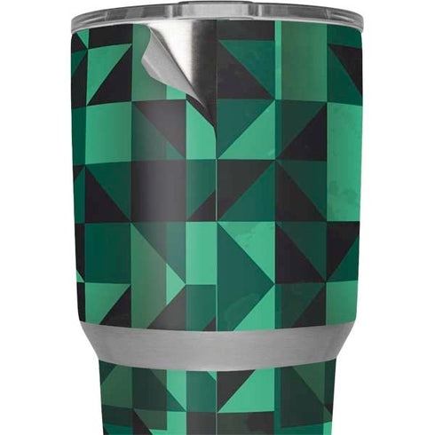 Black & Green Yeti 30oz Rambler Tumbler Skin