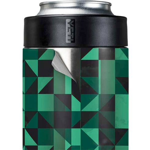 Black & Green Yeti Colster Can Insulator Skin