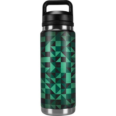 Black & Green YETI Rambler 26oz Bottle Skin
