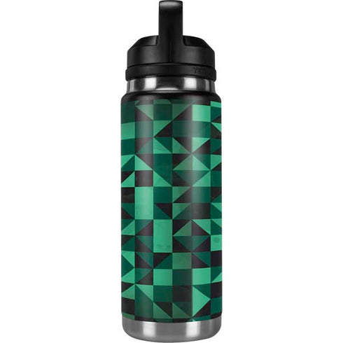 Black & Green YETI Rambler 26oz Bottle Skin