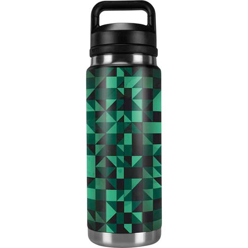 Black & Green YETI Rambler 26oz Bottle Skin