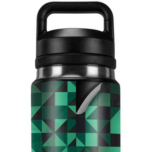 Black & Green YETI Rambler 26oz Bottle Skin