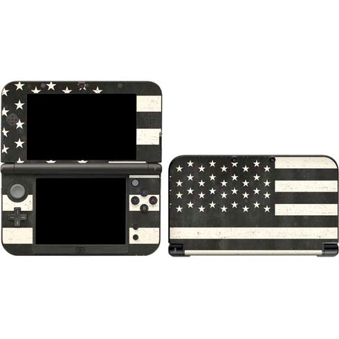 Black & White USA Flag 3DS XL 2015 Skin