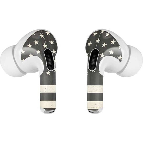 Black & White USA Flag AirPods Pro 2nd Gen Skin