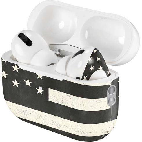 Black & White USA Flag AirPods Pro 2nd Gen Skin