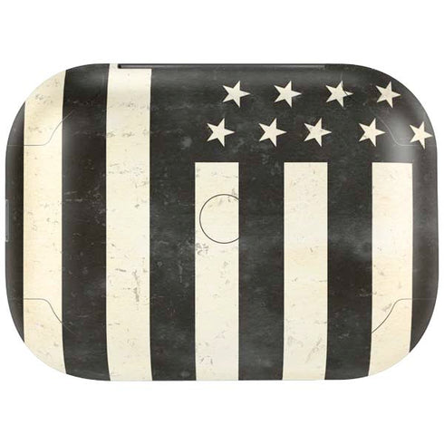 Black & White USA Flag Amazon Echo Buds Skin
