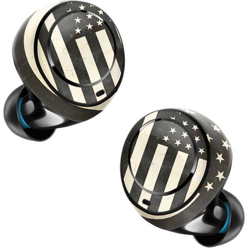 Black & White USA Flag Amazon Echo Buds Skin