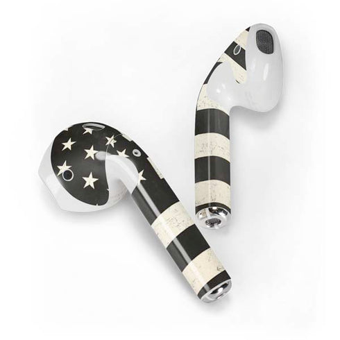 Black & White USA Flag Apple AirPods 2 Skin
