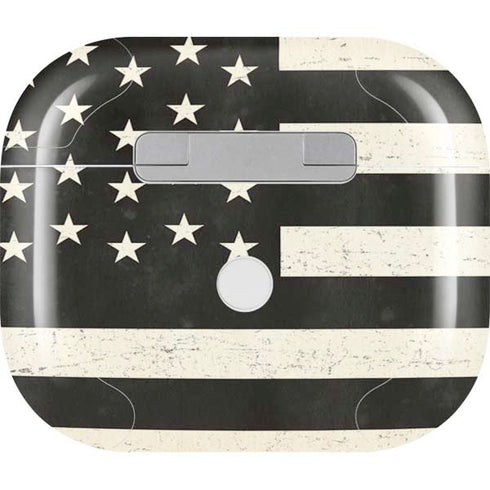 Black & White USA Flag Apple AirPods (3rd Gen 2021) Skin