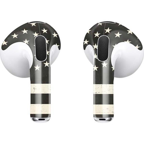 Black & White USA Flag Apple AirPods (3rd Gen 2021) Skin