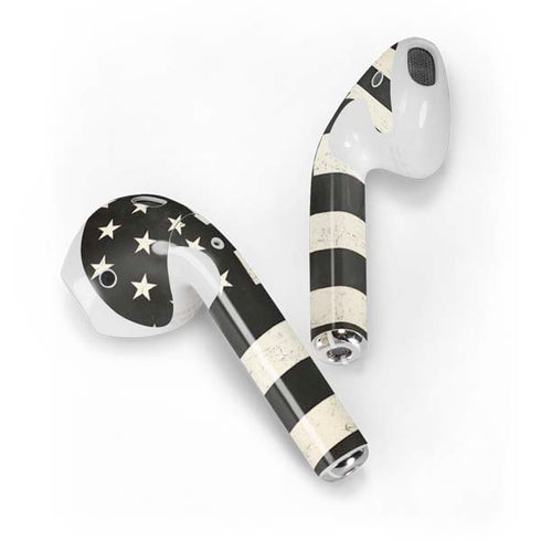 Black & White USA Flag Apple AirPods Skin