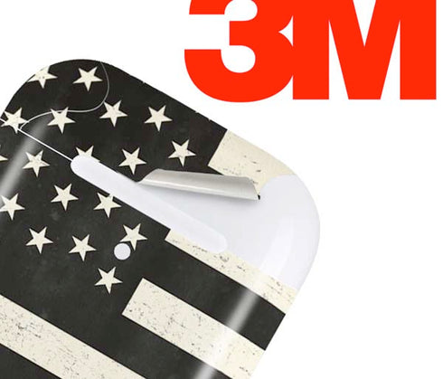 Black & White USA Flag Apple AirPods Skin