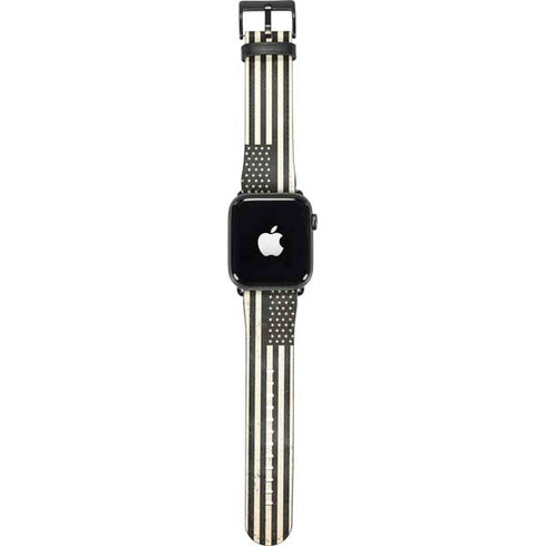Black & White USA Flag Apple Watch Band 42-44mm
