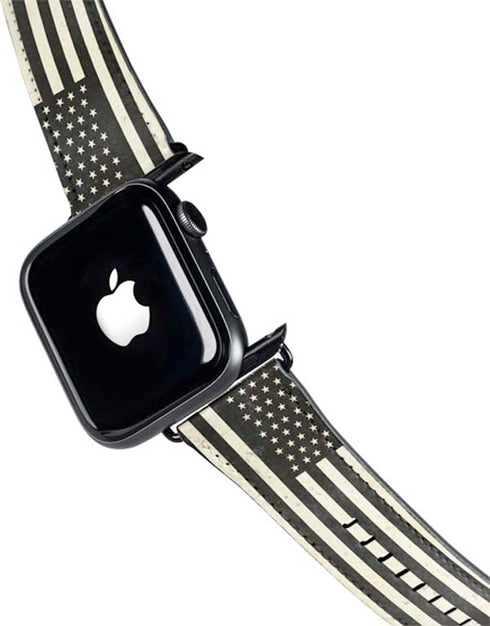 Black & White USA Flag Apple Watch Band 38-40mm