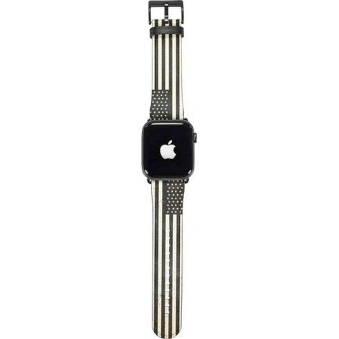 Black & White USA Flag Apple Watch Band 38-40mm