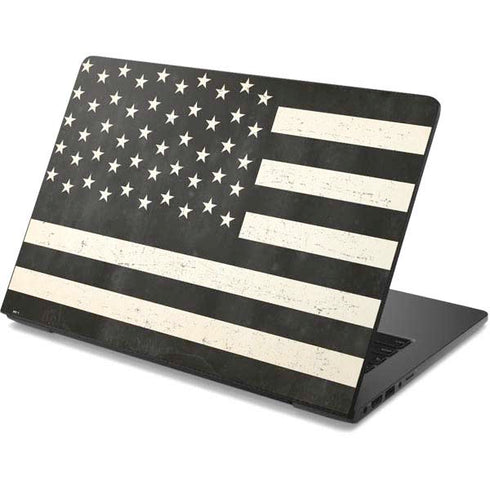 Black & White USA Flag Dell Chromebook Skin