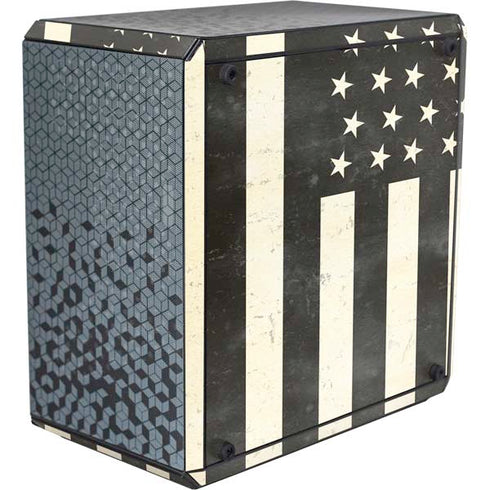 Black & White USA Flag Cooler Master MasterBox Q300L Mini Tower Skin
