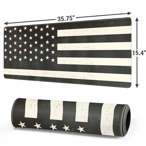 Black & White USA Flag Gaming Mouse Pad