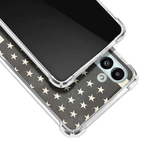 Black & White USA Flag Galaxy A13 5G Clear Case
