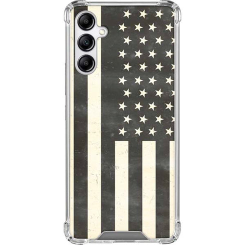 Black & White USA Flag Galaxy A15 5G Clear Case