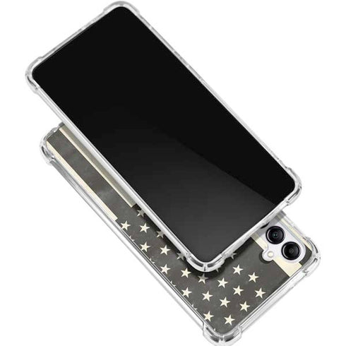 Black & White USA Flag Galaxy A15 5G Clear Case