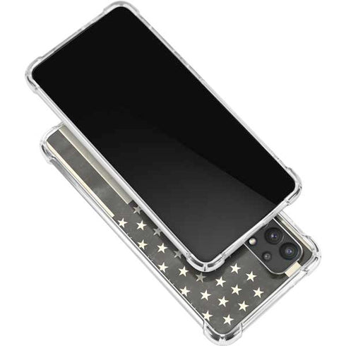 Black & White USA Flag Galaxy A32 5G Clear Case