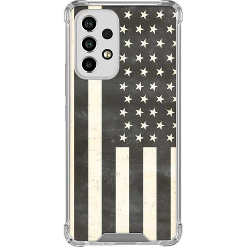 Black & White USA Flag Galaxy A33 5G Clear Case