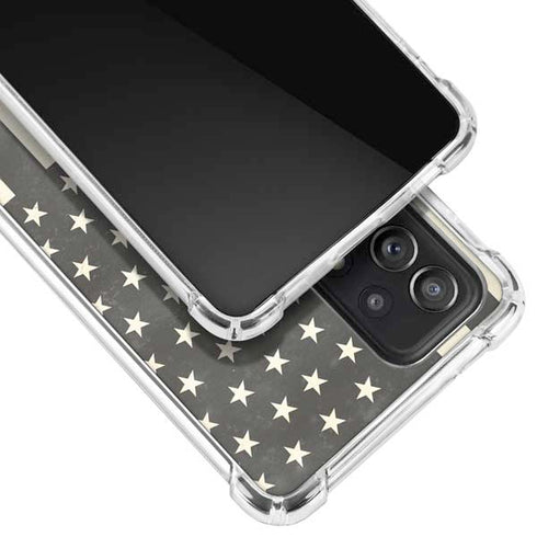 Black & White USA Flag Galaxy A52 5G Clear Case