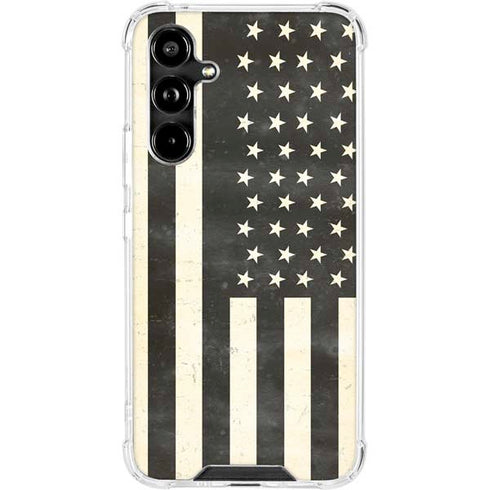 Black & White USA Flag Galaxy A54 5G Clear Case