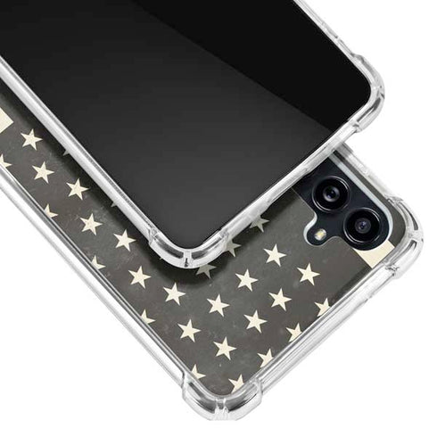 Black & White USA Flag Galaxy A54 5G Clear Case