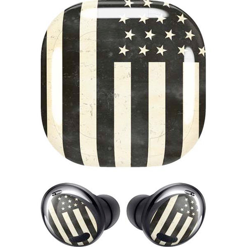 Black & White USA Flag Galaxy Buds Pro Skin