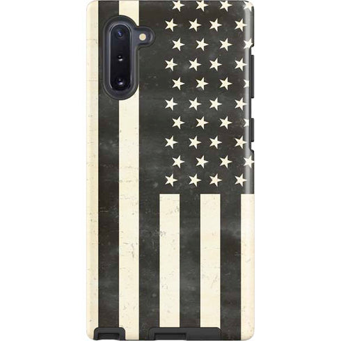 Black & White USA Flag Galaxy Note 10 Pro Case