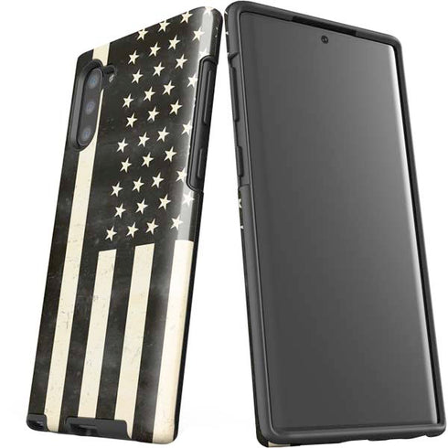 Black & White USA Flag Galaxy Note 10 Pro Case